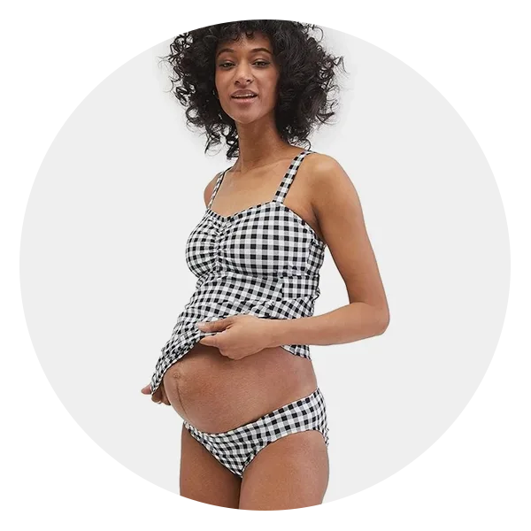 Motherhood Maternity Keyhole Back Two Piece Tankini Set