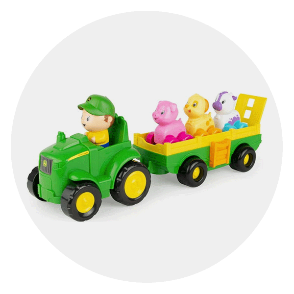 John Deere Animal Sounds Wagon Ride - Grow with Me Toy