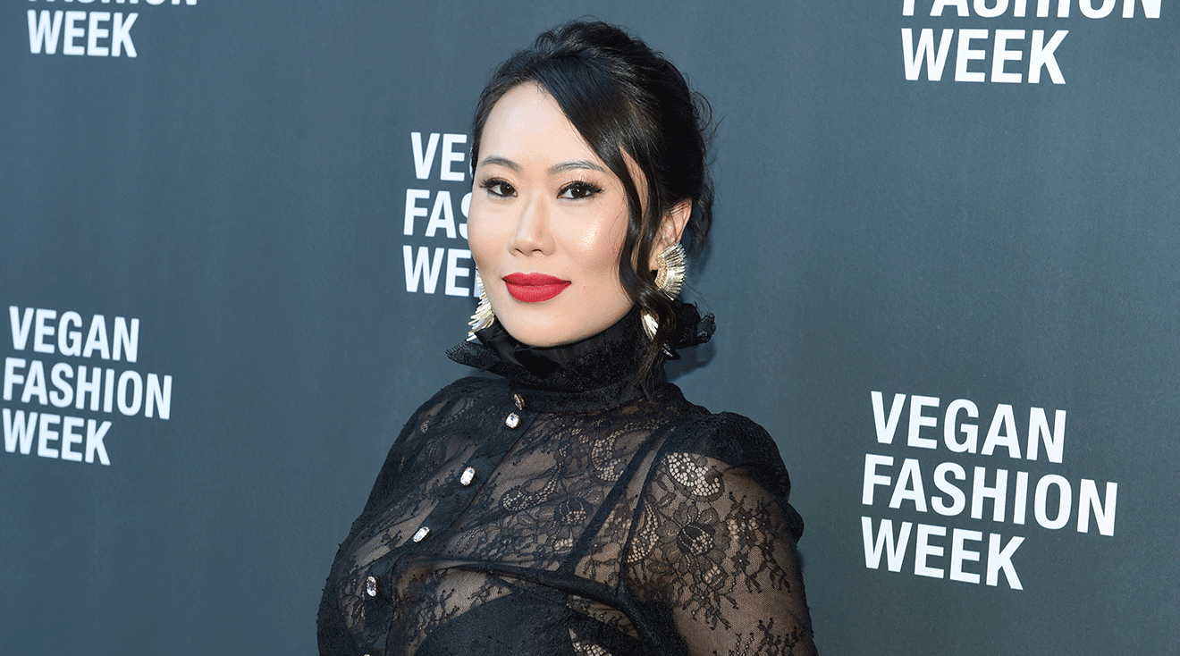 Kelly Mi Li at Vegan Fashion Week held at California Market Center on October 9, 2023 in Los Angeles, California
