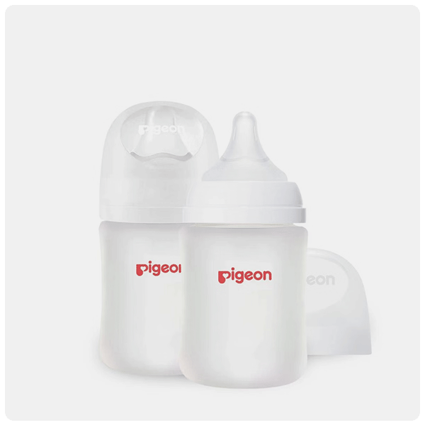 Pigeon Silicone Coated Glass Baby Bottle
