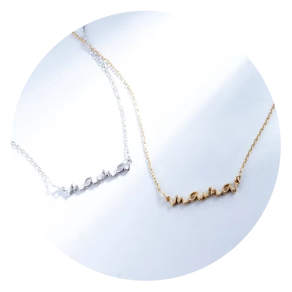 Goldstore Jewelry Solid Gold Minimalist New Mama Necklace