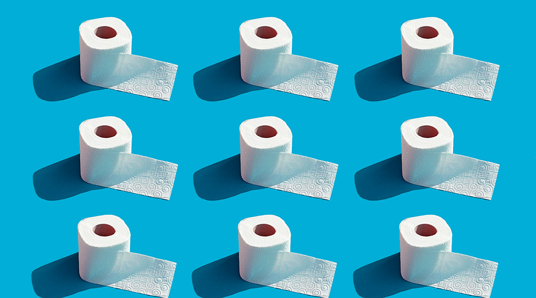 stylized image of pattern of toilet paper rolls