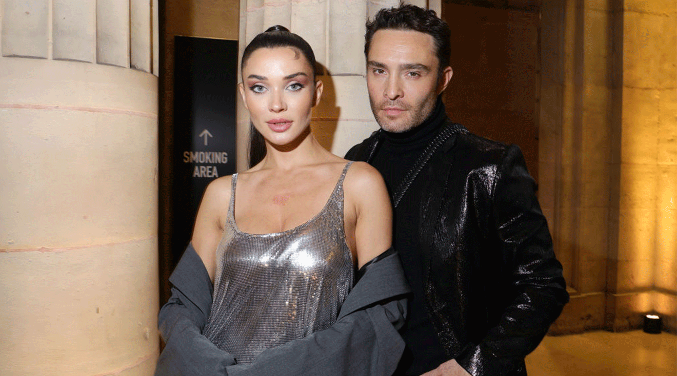 Amy Jackson, Ed Westwick at the Rabanne Party as part of Paris Ready to Wear Fashion Week held at La Monnaie on September 26, 2024 in Paris, France