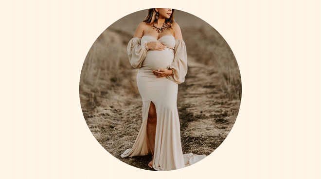 Vintage Porn Mature Robe Reveal - 26 Maternity Photo Shoot Dresses To Show Off Your Bump