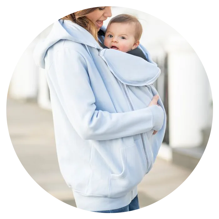 Seraphine Pale Blue 3 in 1 Maternity to Babywearing Hoodie