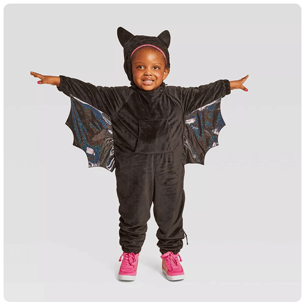 Hyde & EEK! Adaptive Halloween Costume Bat Jumpsuit