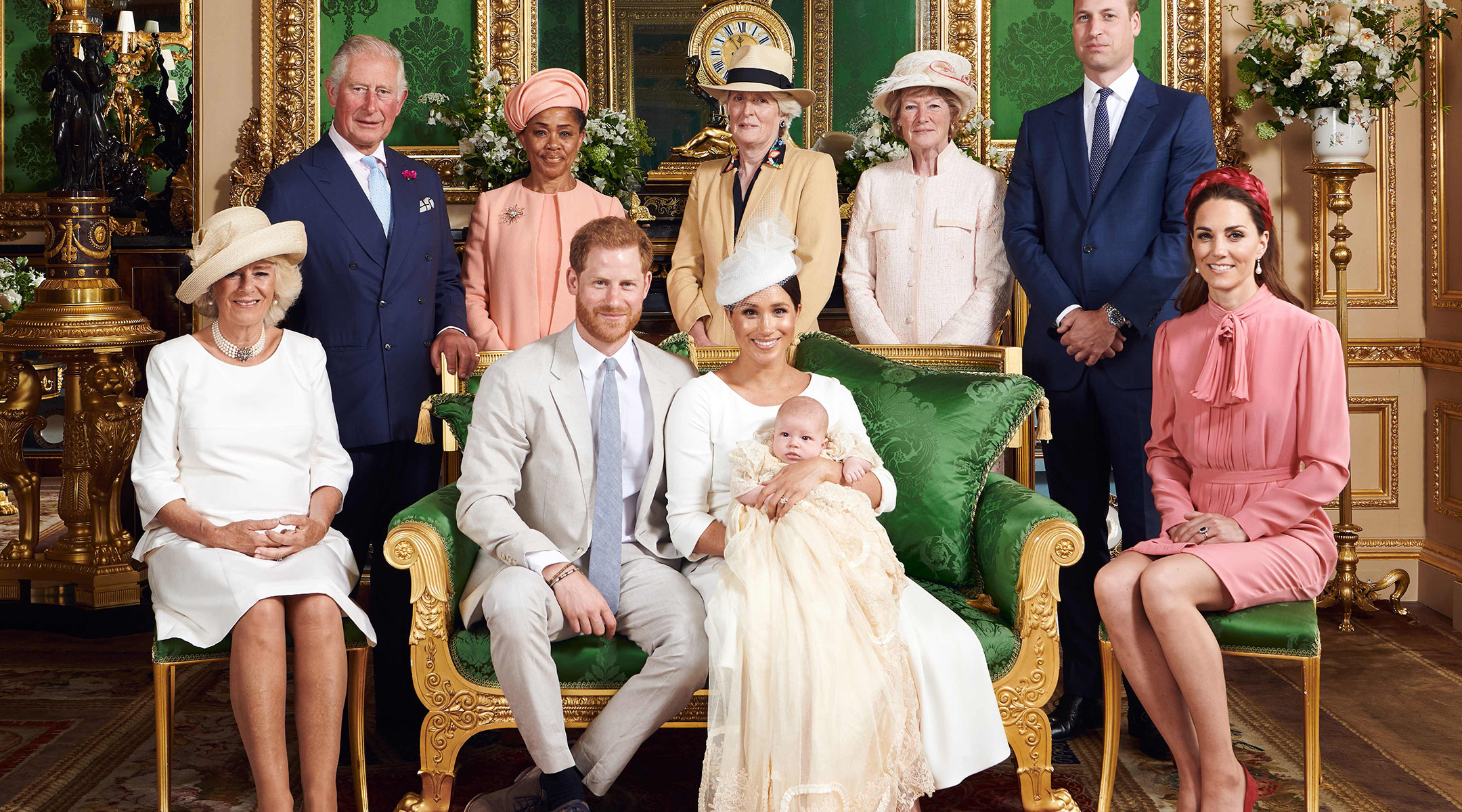 royal family poses for baby Archie's christening 