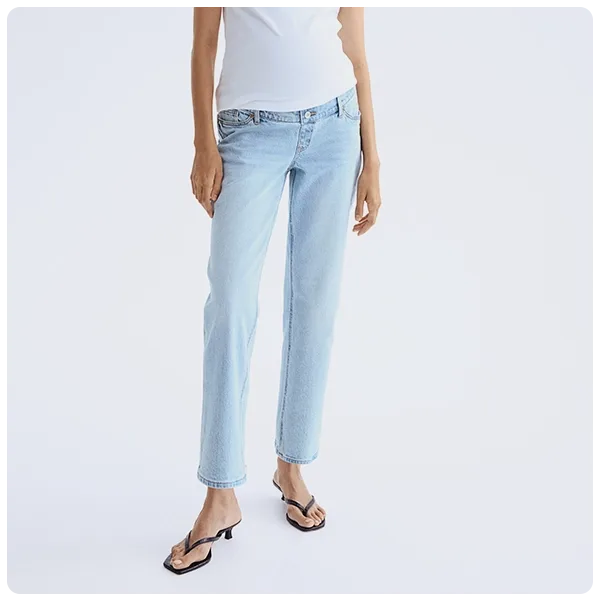 H&M MAMA Straight Ankle Jeans
