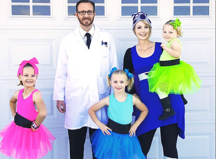 family halloween costume powerpuff girls