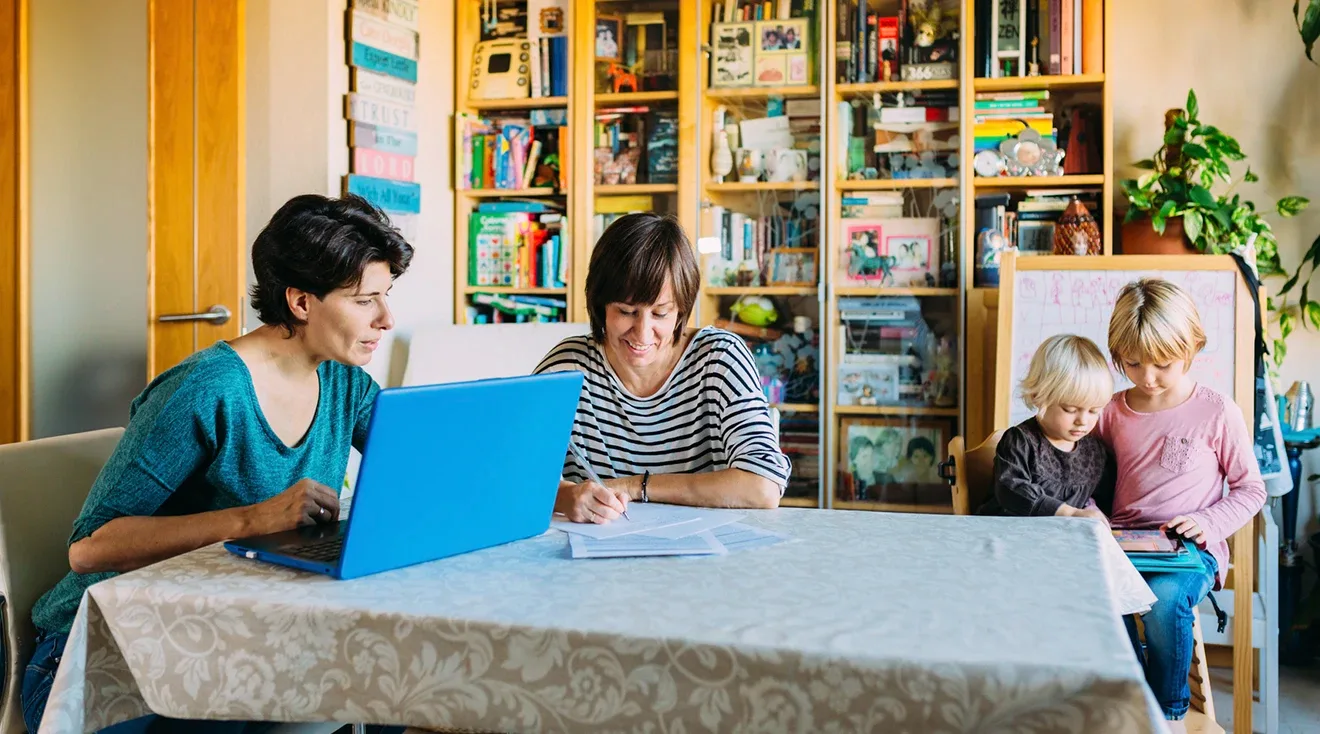 LGBTQ family at home