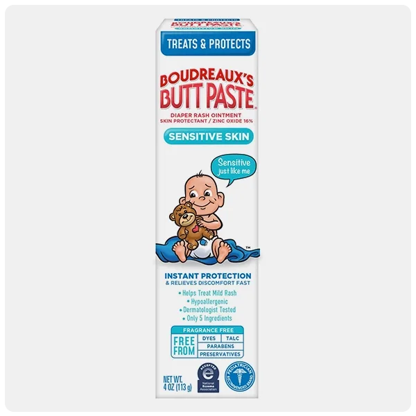 Boudreaux’s Butt Paste Sensitive Skin Diaper Rash Ointment 