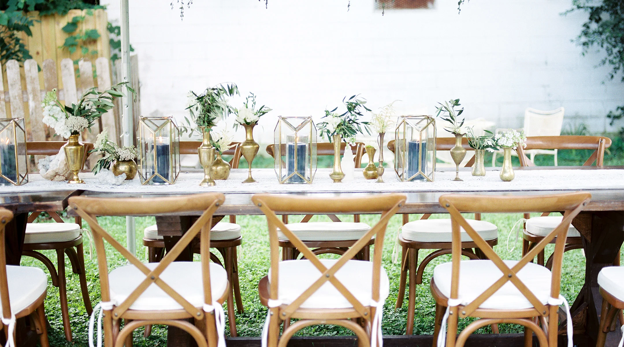 elegantly decorated table at baby shower