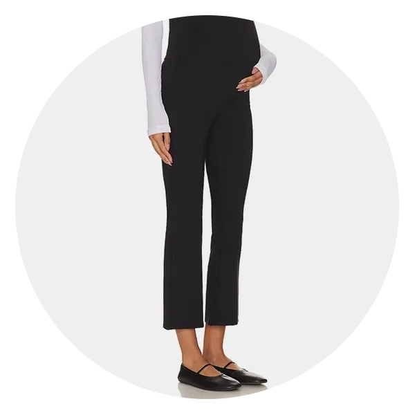 HATCH The Ultimate Maternity Over the Bump Crop Flare Leggings