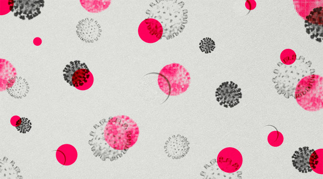 image collage of coronavirus