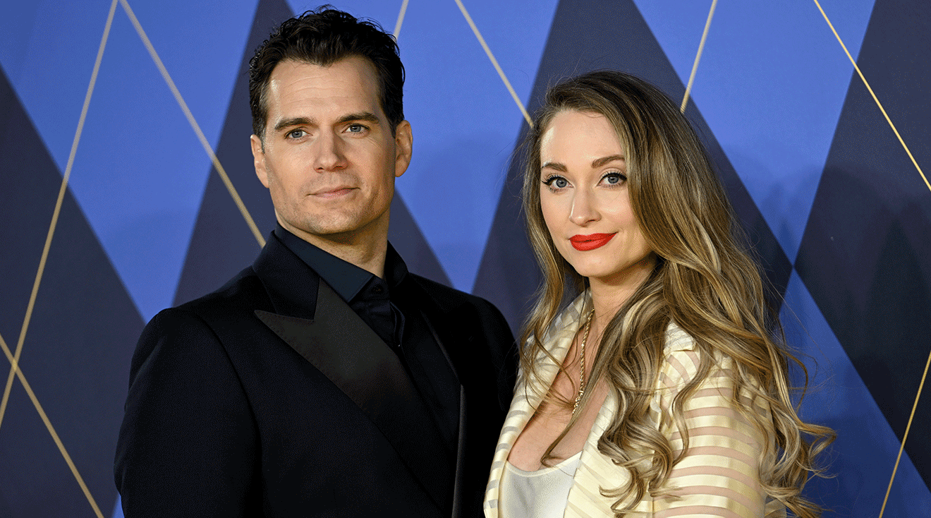 Henry Cavill and Natalie Viscuso attend the World premiere of "Argylle" at Odeon Luxe Leicester Square on January 24, 2024 in London, England.