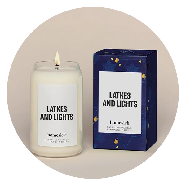 Latkes and Lights Candles