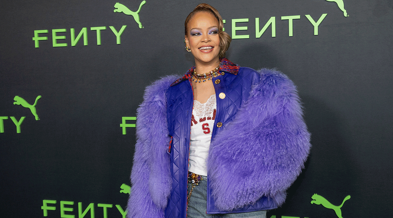 Rihanna attends the FENTY x PUMA sneaker launch party at NeueHouse Los Angeles on December 18, 2023 in Hollywood, California