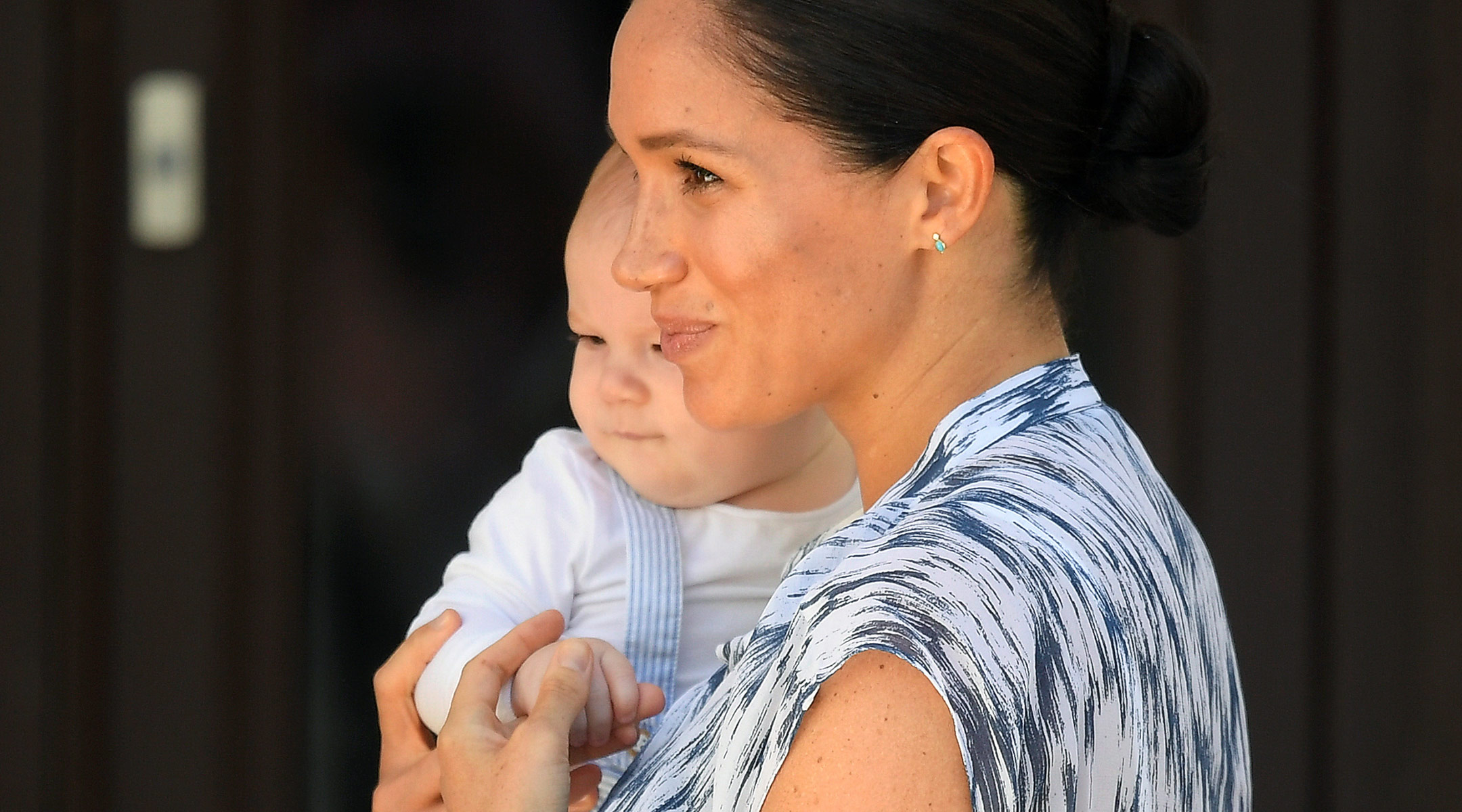 Meghan Markle holds baby Archie in her arms