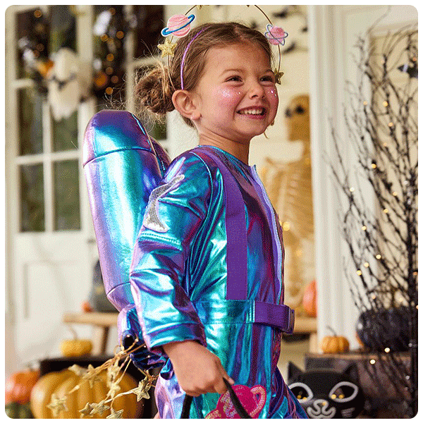 Pottery Barn Kids Light-Up Cosmic Sparkle Astronaut Costume