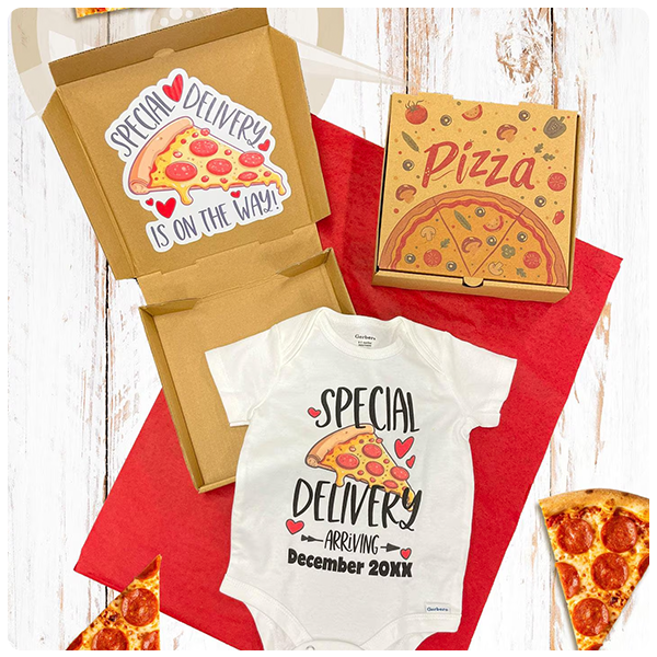 pizza pregnancy announcement