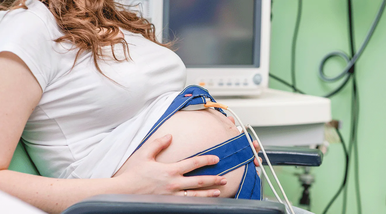 pregnant woman undergoing nonstress test