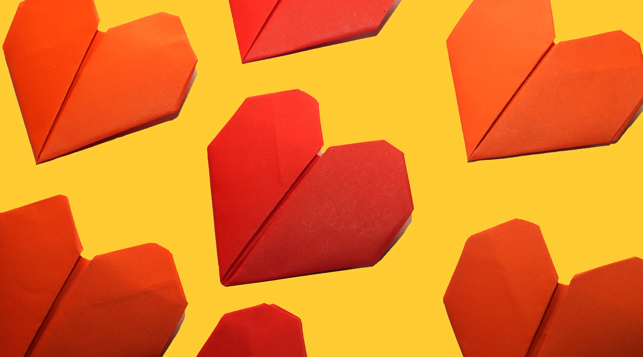 some origami hearts