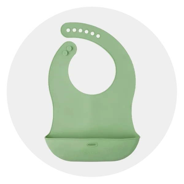 Upward Baby Food-Catching Silicone Bib