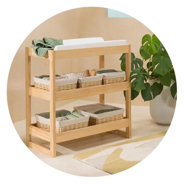 Coco Village Natural Wood Changing Table