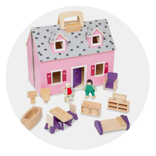 Melissa & Doug Fold and Go Mini Dollhouse