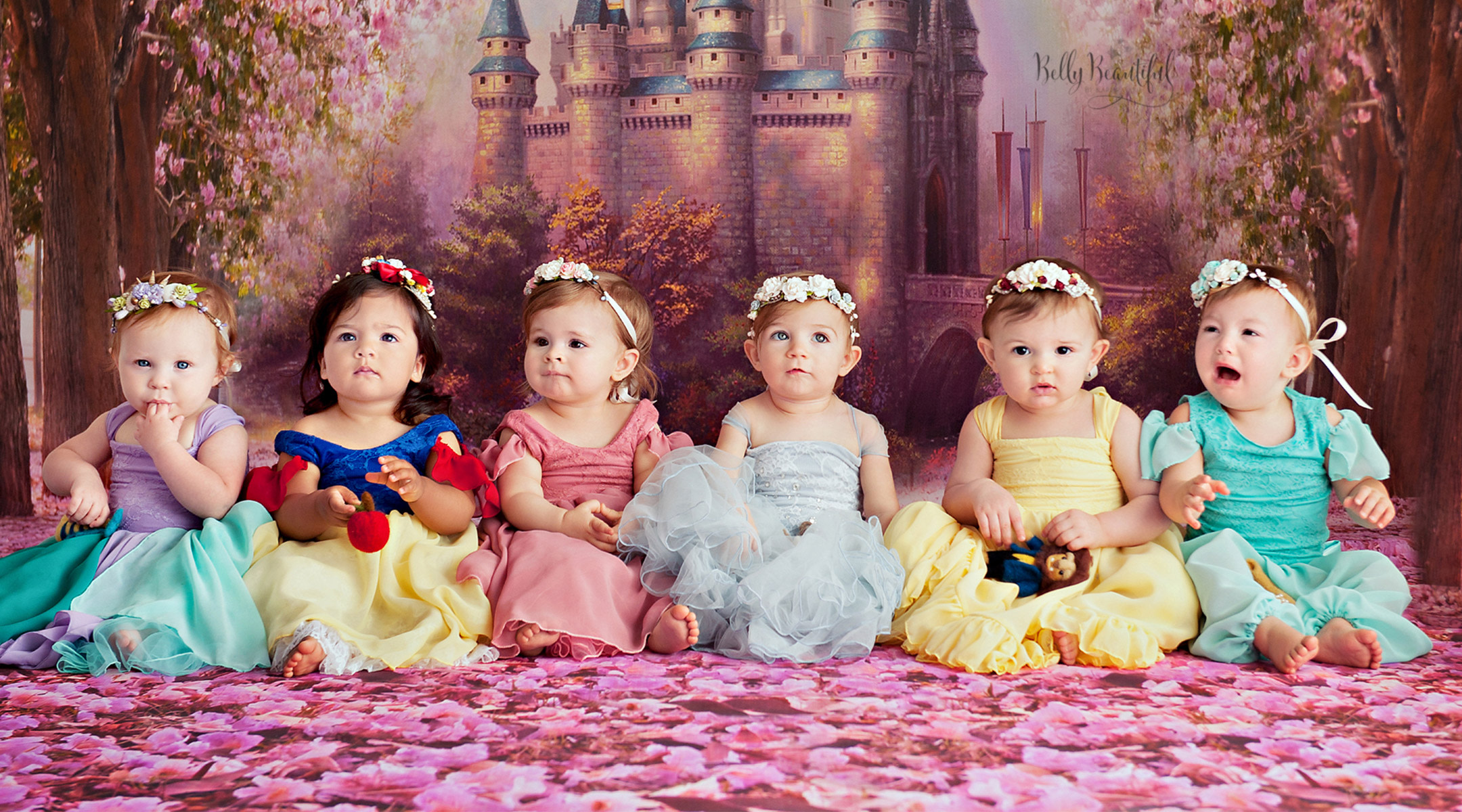 babies dressed as disney princesses