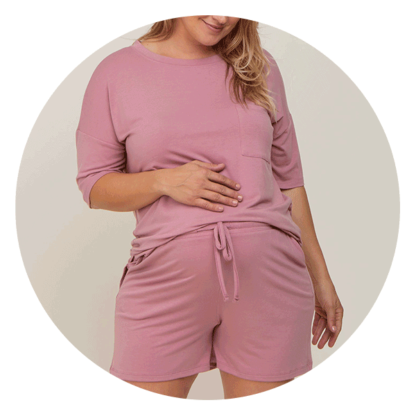 Full Sleeve Button Front Pink Maternity & Nursing Pajama Set – Angel  Maternity USA