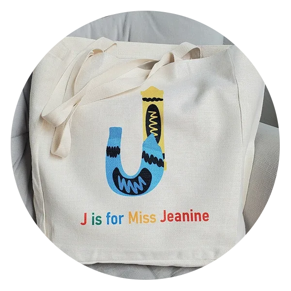 Personalized tote bags made with Cricut Explore (and a breast story).