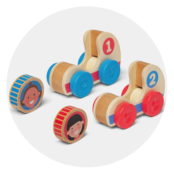 Melissa & Doug GO Tots Wooden Race Cars