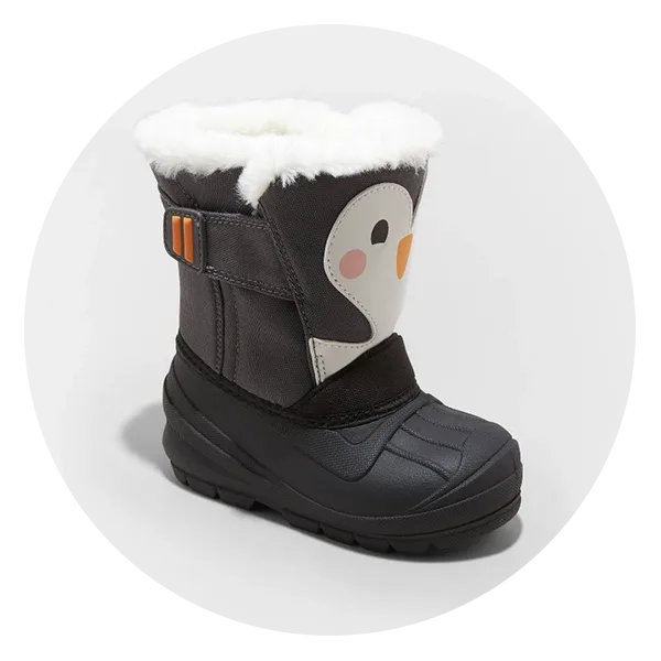 Outee Warm Snow Boots with Faux Fur for Little Kids 