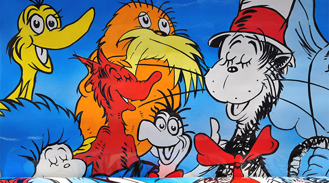 illustrated characters from dr. seuss