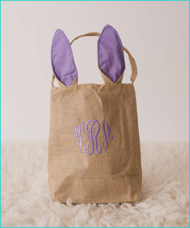 Easter Bunny Burlap Bag Baskets Jute. Easter Egg Hunt Bags. Brand New