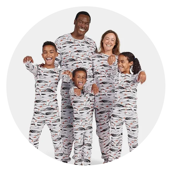 Family Matching Christmas Pajamas Set Baby Kids Sleepwear- White Stewart  Plaid