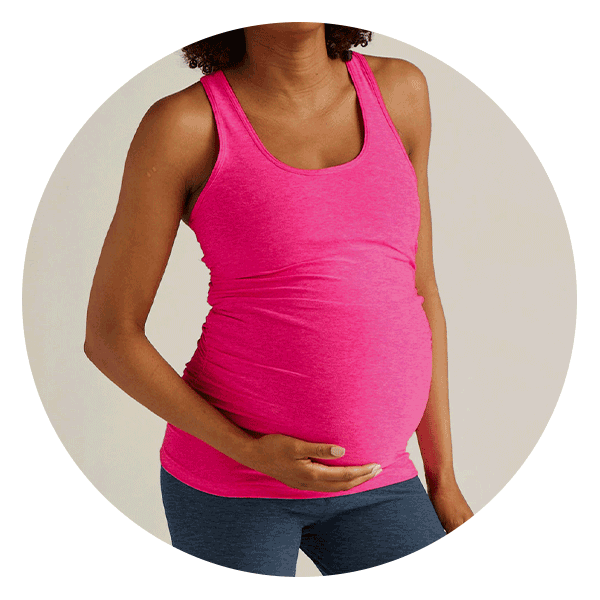 White Fitted Maternity Tank Top– PinkBlush