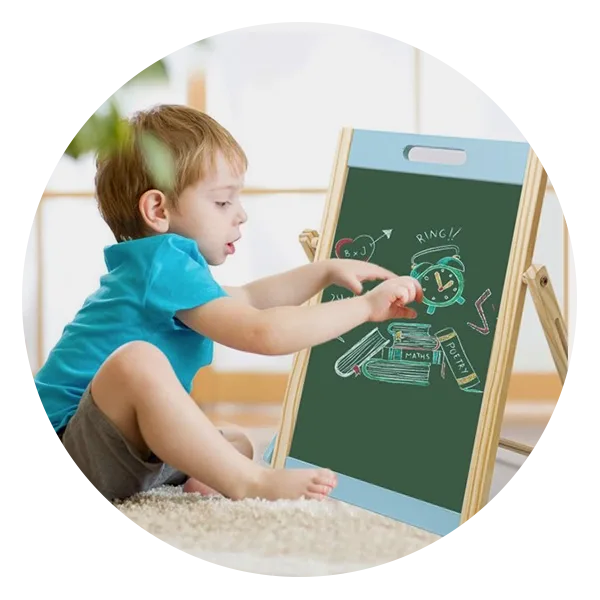 Discovery Kids Tabletop Easel 3-In-1 Art Center, with Whiteboard