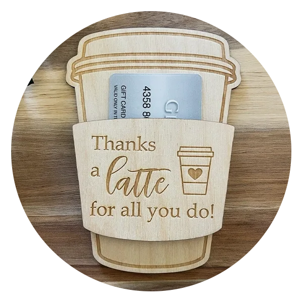 Thanks A Latte - Gift Card Holder