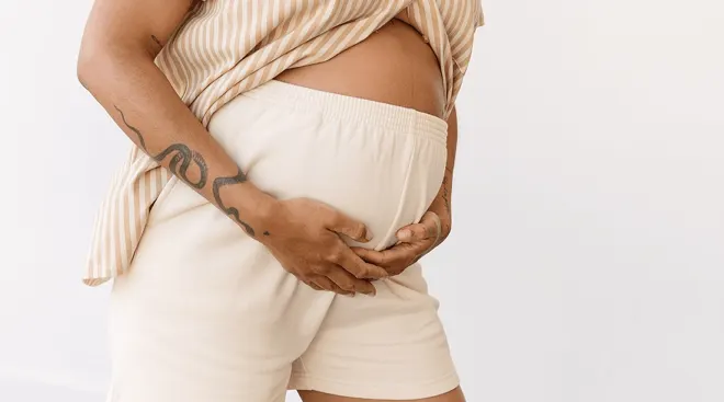 Navy Basic Drawstring Maternity Sweatpants– PinkBlush