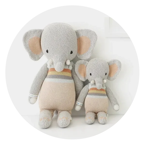 Cuddle + Kind Matching Knit Elephant Dolls