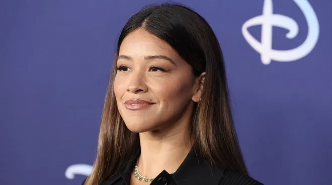 Gina Rodriguez attends the 2022 ABC Disney Upfront at Basketball City - Pier 36 - South Street on May 17, 2022 in New York City.