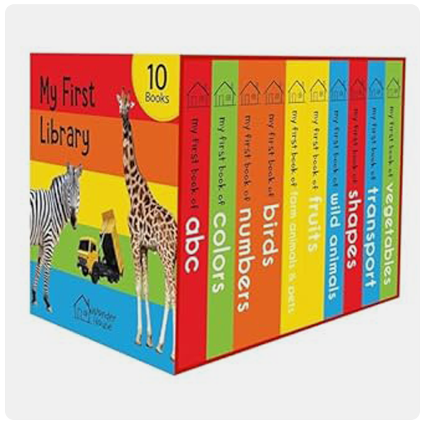 My First Library: Box Set of 10 Board Books for Kids 