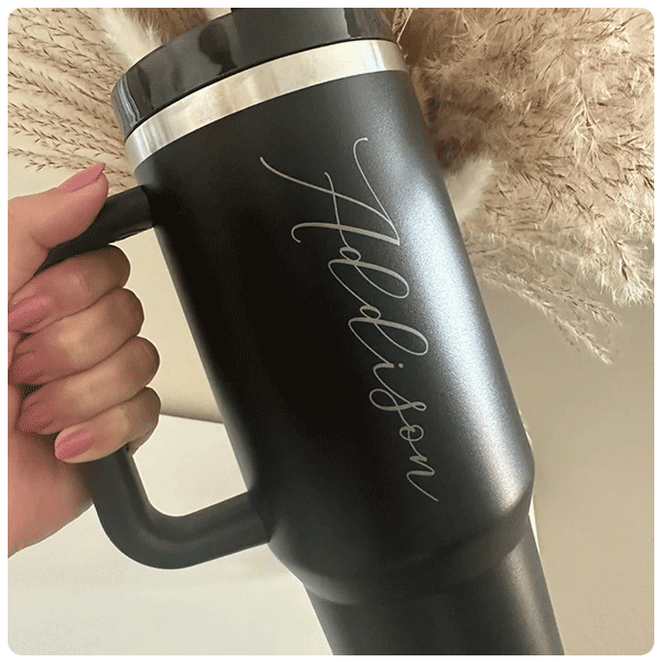 HangingWithTheBride Personalized 40 oz. Tumbler With Handle Lid and Straw