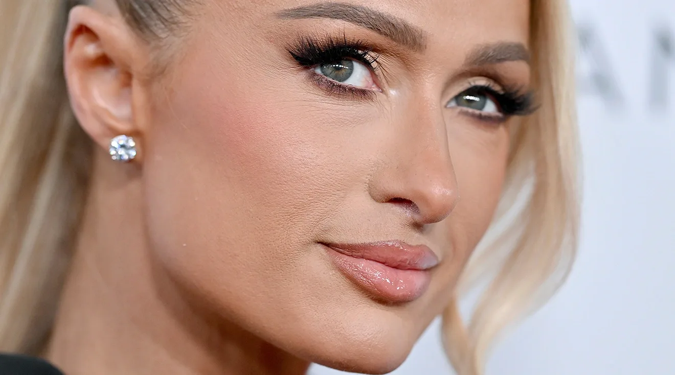 super close up of paris hilton at red carpet event in april 2022