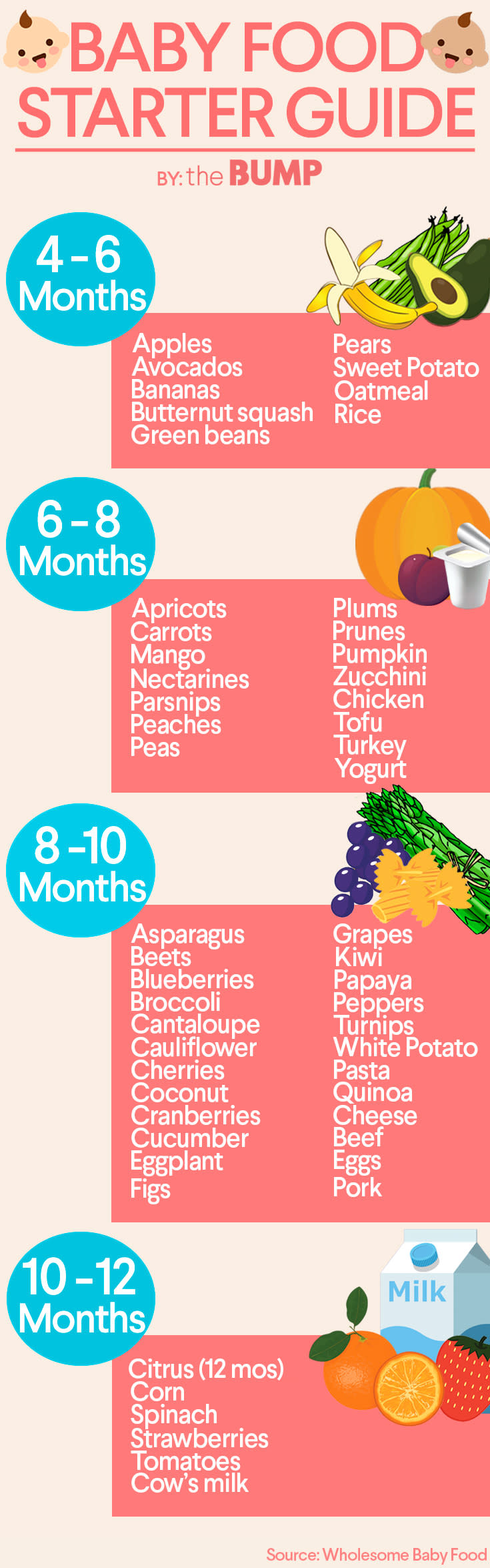 Chart For Introducing Solid Foods To Baby - Chart Walls