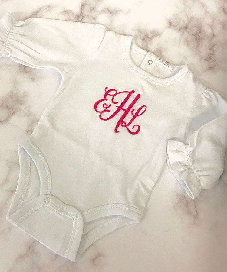 baby girl monogram clothes