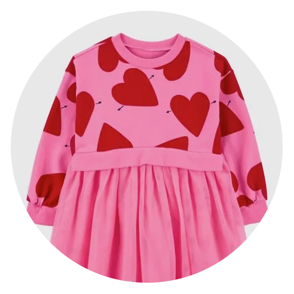 Carter’s Toddler Heart Long-Sleeve Dress