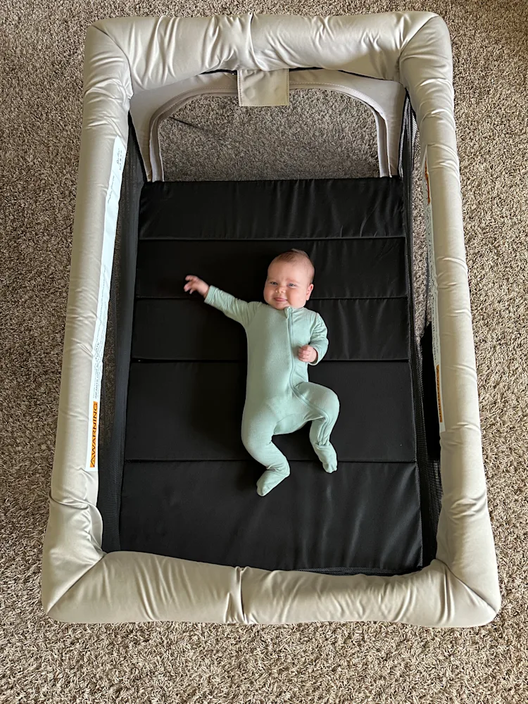 3-in-1 Baby Bassinet Bedside Sleeper - Portable Folding Crib With Silent Wheels & Mattress